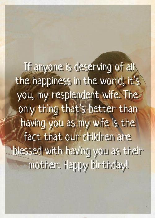 one line birthday wishes for wife